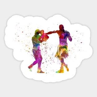 watercolor boxer Sticker